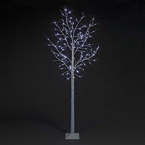 Image of Snowtime 1.2m Birch Tree with 48 Ice White LEDs