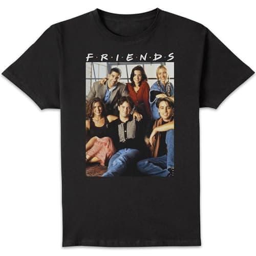 Image of Friends Vintage Character Shot Men's T-Shirt - Black 5XL
