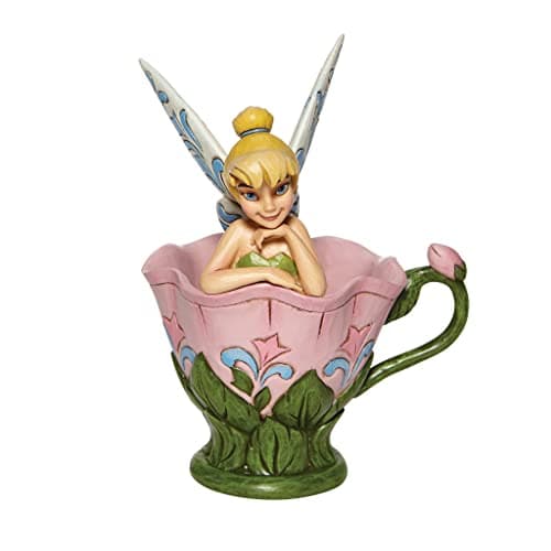 Image of Enesco Disney Traditions Tinker Bell Sitting in a Flower Figurine, 11.43 x 10.16 x 15.88 cm