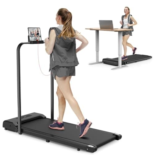 Image of Walking Pad with Incline, 3 in 1 Treadmills for Home Foldable, 2.5HP Electric Under Desk Treadmill with Handle Remote Control & LED Display for Home/Office Cardio Fitness Exercise (Black)