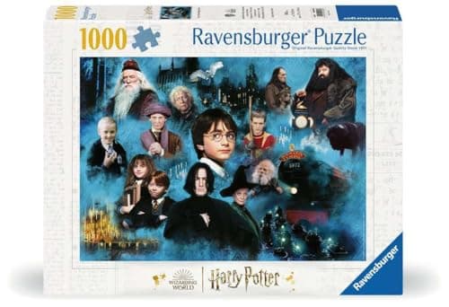 Image of Ravensburger 12000589 - Harry Potter's magic World - 1000 pieces jigsaw puzzle – Puzzle for adults and kids age 14 years up, Harry Potter jigsaw, Harry Potter gifts