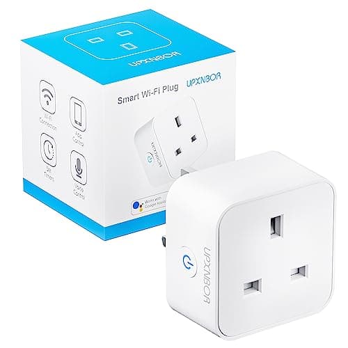 Image of UPXNBOR Smart Plug, Wi-Fi Outlet Compatible with Alexa, Google Home, Wireless Smart Socket with Energy Monitoring, Timer & APP Remote Control, 2.4GHz Wi-Fi Only - No Hub Required (1 Pack)