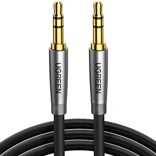 Image of UGREEN Aux Cable 6.6FT Braided Stereo 3.5mm Audio Cable Headphone Mini Jack Male to Male Auxiliary TRS Lead Compatible with iPhone Galaxy iPad iPod Car Speaker MP3 Player Home Stereo TV PC Laptop (2M)