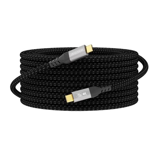 Image of HOTUTUKI USB C to USB C Cable 5M, USB 3.2 Gen2 Compatible with Thunderbolt 3/4 Cable, 20Gbps High Speed Data Transfer, 100W 20V/5A Fast Charging type c Cable, 4K@60Hz Video Output