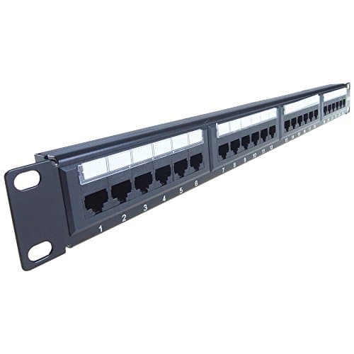 Image of Connekt Gear 24 Port Patch Panel (Cat6) IDC Punch Down 19 inch + Lacing Bar
