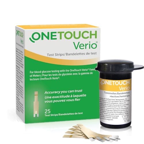 Image of OneTouch Verio® Test Strips I 25 Tests I for Blood Glucose Monitoring with Diabetes I 1 Pack I 25 Test Strips Included