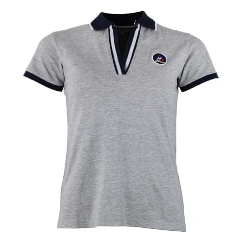 Image of Peak Mountain ASFALTE Women's Short Sleeve Polo, grey, L