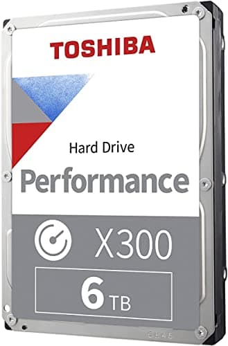 Image of Toshiba X300 6TB Performance & Gaming 3.5-Inch Internal Hard Drive – CMR SATA 6 GB/s 7200 RPM 256 MB Cache - HDWR460XZSTA