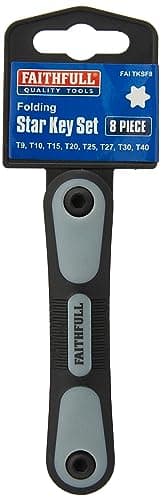 Image of Faithfull TKSF8 Folding (Torx ) Star Key Set (8 Pieces)