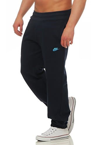 Image of Nike 586031-451 Men's Sweatpants Fleece Trousers Sports Trousers Casual Trousers Dark Blue/Blue