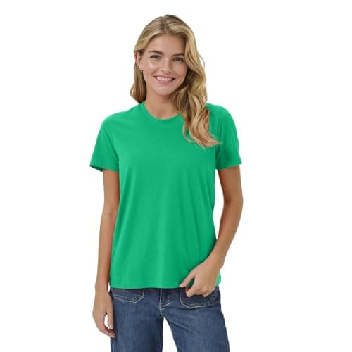 Image of NetSetUK Womens Plain Cotton T Shirt Breathable Soft Short Sleeve Casual Wear UK (S to XXL) Kelly Green