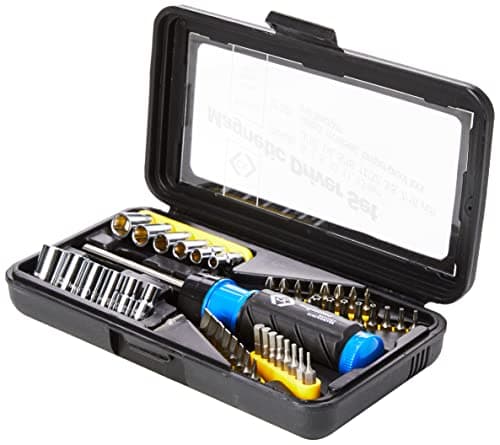 Image of C.K T4826D Ratchet Screwdriver Bit and Socket Set, Schwarz