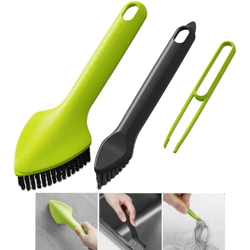 Image of KASESSS 3 in 1 Multifunctional Hard Bristle Crevice Cleaning Brush, Gap Cleaning Brush, Stiff Cleaning Brush, Groove Cleaning Brush for Deep Cleaning of Home Showers Floors Bathroom and Kitchen