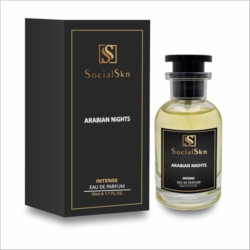 Image of Socialskn Arabian Nights Perfume Eau de Parfum Intense | 50ml | Unisex Oriental Fragrance with Cinnamon, Honey, Osmanthus, Vanilla & Musk | Inspired by Oajan Marly