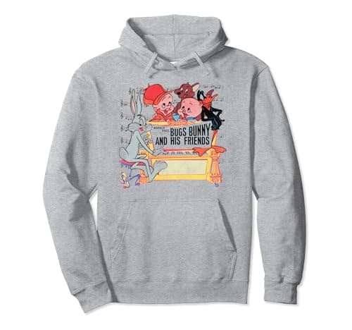 Image of Looney Tunes Bugs Bunny and Friends Pullover Hoodie