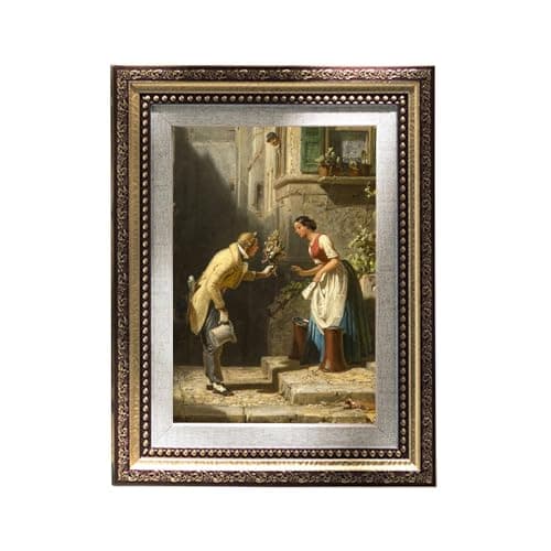 Image of 5x7 Vintage Picture Frame Antique Gold– 7x5 Retro Gold Photo Frame with Wall Hooks, Antique Frame Ornate Design for Home Office Desk Wall Tabletop Display, 13cm x18cm