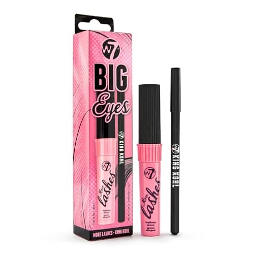 Image of W7 Big Eyes Duo Set - More Lashes Mascara & Eyeliner Pencil - Eye Makeup Duo