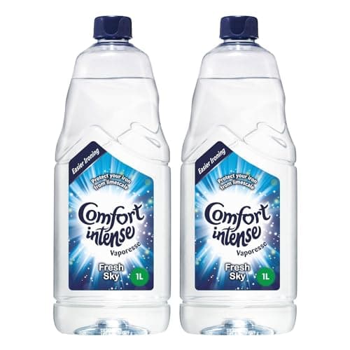 Image of Comfort Ironing Water Fresh Sky Intense Vaporesse Deionised Water Gives Your Laundry a Clean, Fresh and Uplifting Fragrance Prevents Limscale for Easy Ironing 1 Litre (Buy 2)