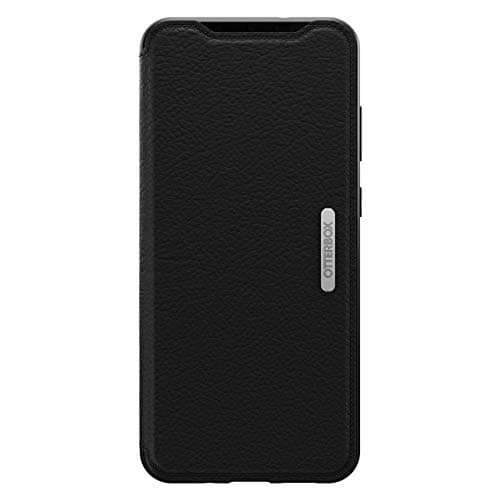 Image of OtterBox Strada Case for Samsung Galaxy S20+, Shockproof, Drop proof, Premium Leather Protective Folio with Two Card Holders, 3x Tested to Military Standard, Black