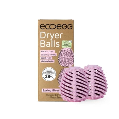 Image of Ecoegg Dryer Balls | Spring Blossom | Reduces Drying Time | Tumble Dryer Balls Replacement | Freshens and Softens Clothes | Hypoallergenic | 2 Eggs | Scent Boosters