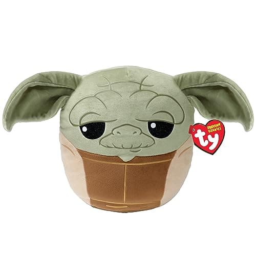 Image of TY Star Wars Yoda Squish-A-Boo 14 Inches | Licensed Squishy Beanie Baby Soft Plush Toys | Collectible Cuddly Stuffed Teddy