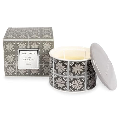 Image of Fired Earth Silver Needle Tea Ceramic Candle