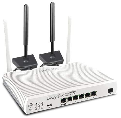 Image of DrayTek Vigor 2866LAC VDSL2, G.Fast, FTTC Failover VPN Router With Embedded Dual 3G/4G (LTE) SIM slots - AC Dual Band Wireless, Load Balancing. 5+1 Gb LAN Ports, Ideal For Business