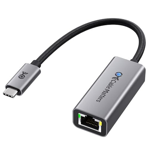 Image of Cable Matters USB C to Ethernet Adapter, Gigabit Ethernet to USB C Network Adapter for 1000Mbps, Compatible with MacBook Pro, iPhone 16 Pro/Max, iPad Pro, Dell XPS, Surface, and More