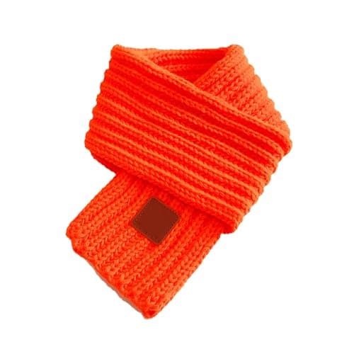 Image of Générique Night Hair Warm Knit Scarves Warm Scarf Neck Warmer For Toddlers Boys Girls Scarves Warm, Orange, One Size