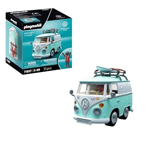 Image of Playmobil | Collector Cars | Volkswagen T1 Camper | Model car for adults & children | With stickers for personalization | Gift for car fans & collectors | Detailed design | 71857