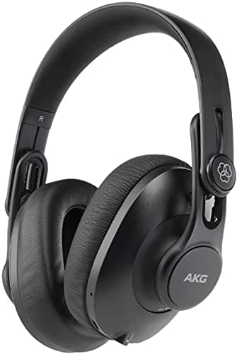 Image of AKG K361-BT Bluetooth Studio Headphones, Over-Ear Closed-Back Design for Professional Performance, Foldable with 3 position hinges, 28 hour battery life, Built in Microphone, Earcup Gesture Controls