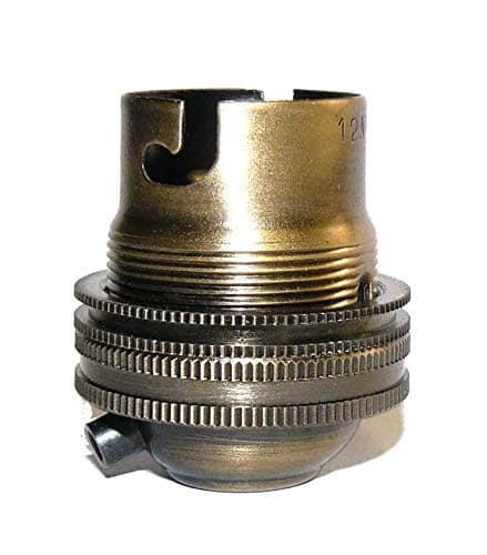 Image of K M Electronics® Antique Brass LAMP Light Bulb Holder BC Bayonet Cap 10MM Screw Thread