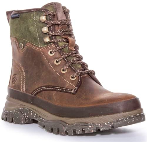 Image of ARIAT Womens Moresby Waterproof Boots Boot -Oily Distressed Brown Olive - Lightweight (P24704_W_FOO), 4 UK