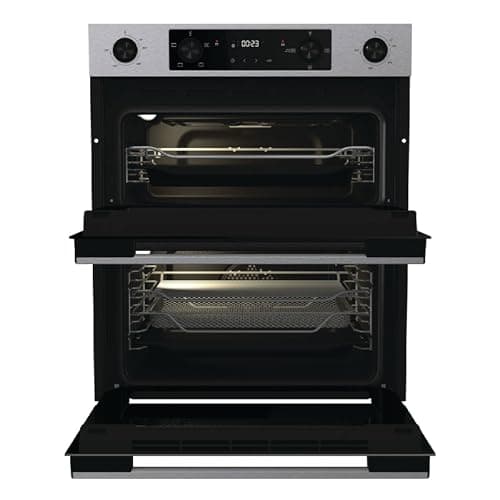 Image of Hisense Built-in Electric Double Oven, 72.3 x 59.5 x 57.5 cm, Stainless Steel, LED Display, Touch and Rotary Controls, A/A Energy Rating