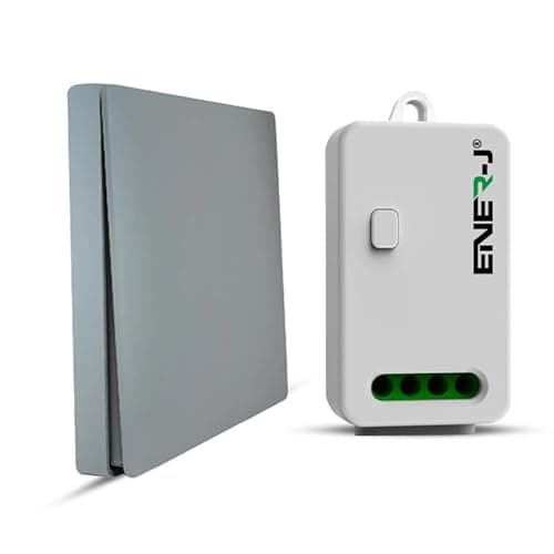 Image of ENERJ 1 Gang Wireless Kinetic Switch, Silver + 500W RF Receiver