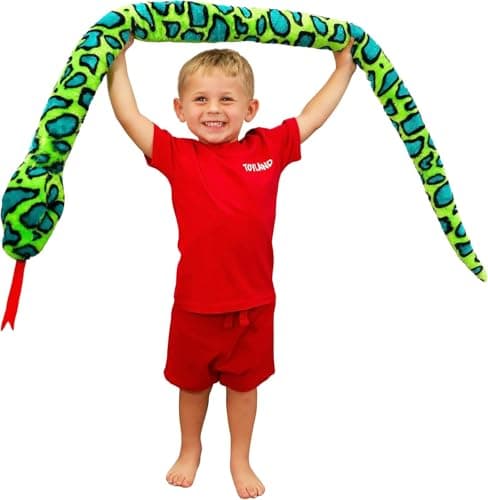 Image of Toyland® 170cm (5.5ft) Giant Two-Toned Plush Snake - 5 Assorted Designs - Children's Soft Toys