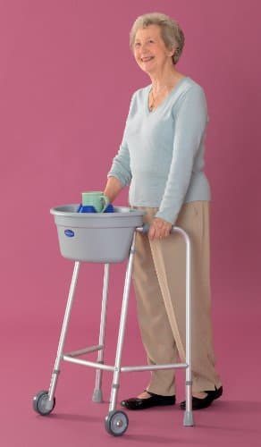 Image of 5G Buckingham Walking Frame Caddy - Silver - Walking Frame Accessory - Plastic - Adult - 36" H x 24" W