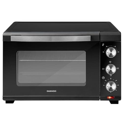 Image of Daewoo Mini Oven & Grill- 1600w Countertop, Portable Electric Cooker with adjustable Temperature Settings and 60 Minute Timer with Indicator Light. Including Baking tray & Wire Rack