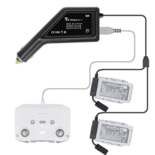 Image of WANGCL Drone Car Charger 3 in 1 Intelligent Charger Hub Drone Battery Remote Control Charging for DJI Mavic Air 2 Air 2S
