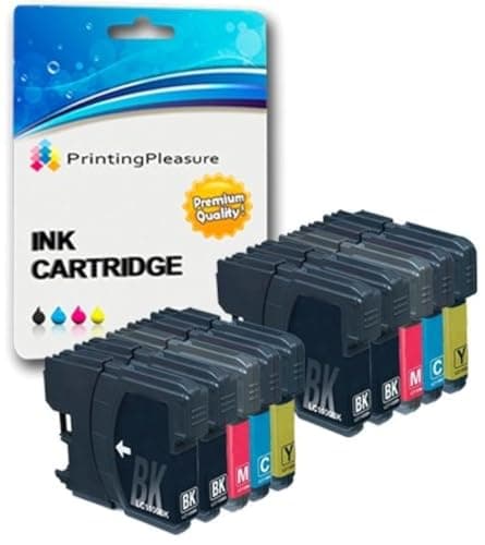 Image of Printing Pleasure 10 (2 SETS + 2 BLACK) LC1100 LC980 Ink Cartridges compatible with DCP-145C 165C 195C 197C 385C 585CW 6690CW MFC-250C 290C 490CW 5890CN 6490CW 990CW J615W - High Capacity
