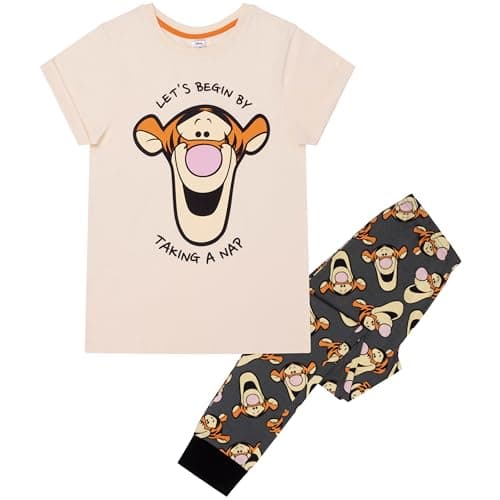 Image of Tigger Womens Pyjama Set, 100% cotton Licensed Winnie the Pooh Gift UK 8-10