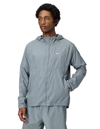 Image of NIKE DD4746-084 M NK RPL MILER JKT Jacket Men's SMOKE GREY/SMOKE GREY/REFLECTIVE SI Size XL