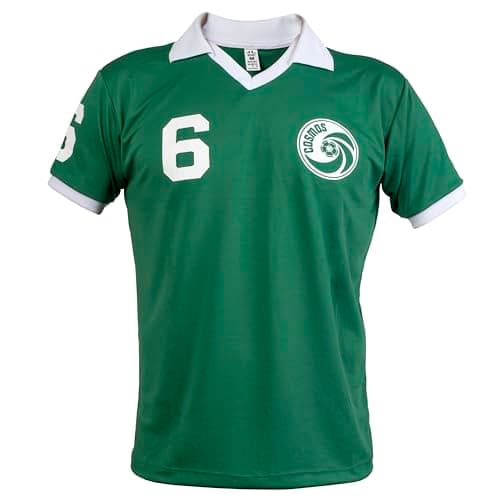 Image of JL Sport Franz Beckenbauer Retro NY Cosmos USA Football League Shirt Number 6 Jersey L Green