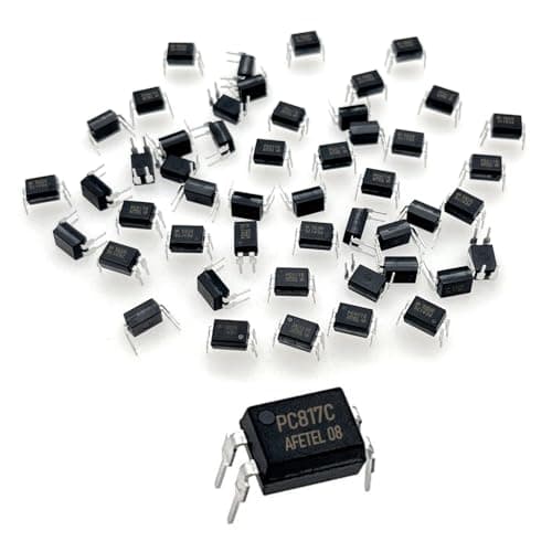 Image of JZK 50pcs PC817C optocoupler, 2.54mm DIP-4 4 pins mounting photo coupler, high density mounting type optocouplers IC, opto coupler, photoelectric coupler