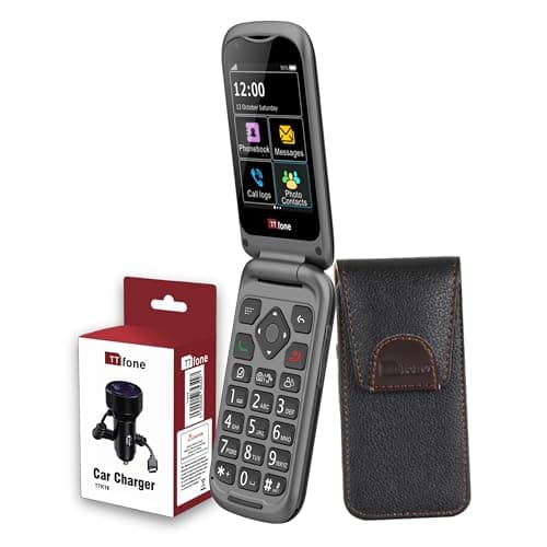 Image of TTfone TT970 4G Touchscreen Senior Big Button Flip Mobile Phone - Easy and Simple to Use with TTCX9 Holster Case and In Car Charger