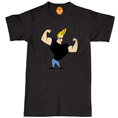 Image of Johnny BRAVO'S Gym Vest T Shirt Weightlifting Bodybuilding Protein Beast Mode Black
