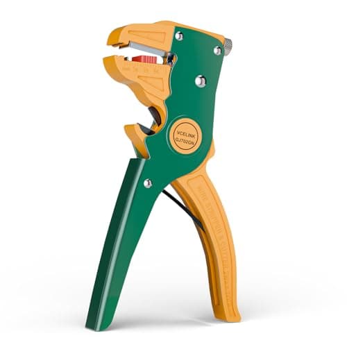 Image of VCELINK Automatic Quickstrip Wire Stripper and Cutter, 2 in 1 Adjustable Wire Stripping Tool&Eagle Nose for Electrical Cable/Speaker Wires (7-Inch), Green