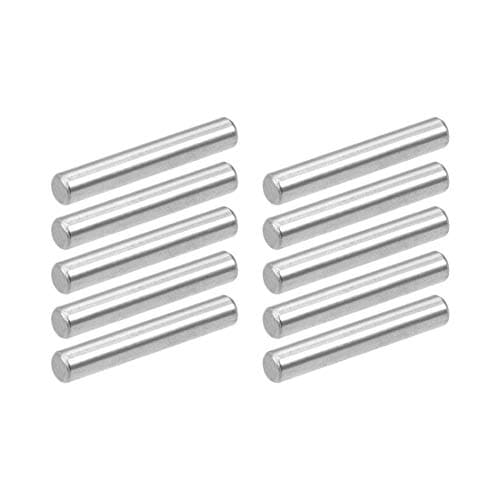 Image of sourcing map 10Pcs 4mm x 25mm Dowel Pin 304 Stainless Steel Pegs Support Shelves Silver Tone