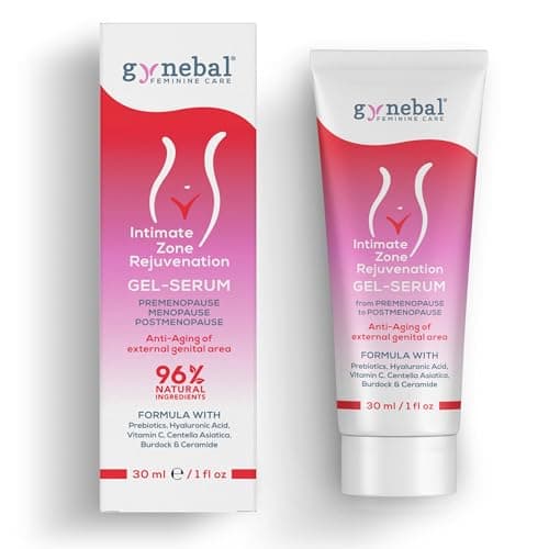Image of GYNEBAL Intimate Antiaging Serum for Relief VULVAR Dryness 30 ml - External Vaginal moisturiser Gel for Ladies in Menopause - Estrogen Free - 100% Non hormonal Treatment