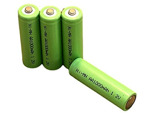 Image of Dunamis 4pk AA Rechargeable Solar Light Batteries 1.2v NiMH AA 1000mAh - Suitable for Outdoor Garden Solar Lights ……(4pk, AA 1000mAh - Green Cell)